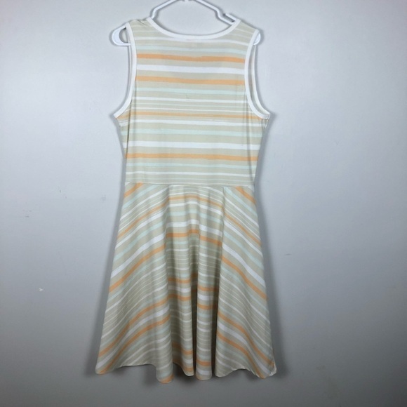 LuLa roe Women’s tan and cream striped summer dress with pockets Size XL - Picture 6 of 11